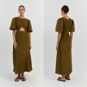 chinese dress ladies Effortless Linen Blend Mid-Length Dress